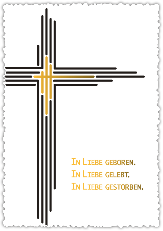 Trauerkarte "In Liebe geboren."