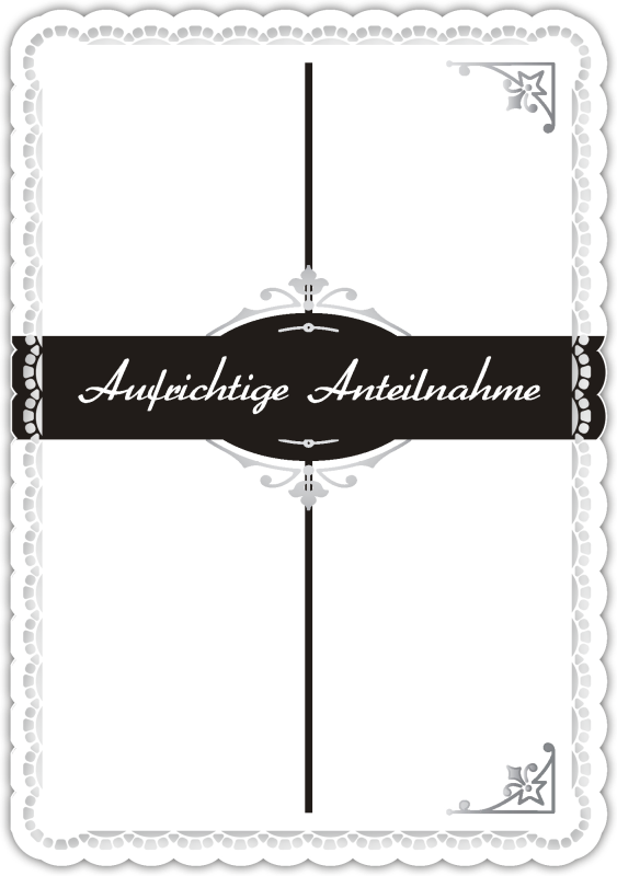 Trauerkarte "Aufrichtige Anteilnahme"