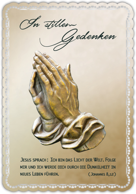 Trauerkarte "In stillem Gedenken"