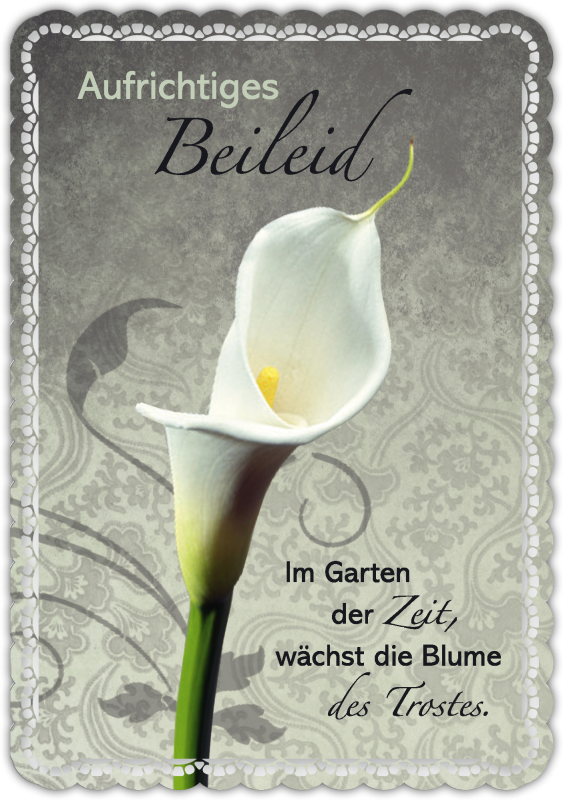 Trauerkarte "Aufrichtiges Beileid"