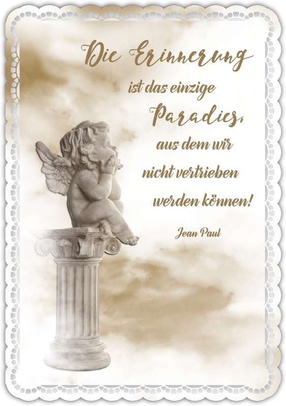 Trauerkarte "Die Erinnerung …"