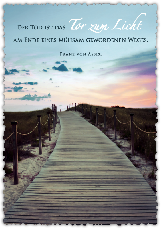 Trauerkarte "Der Tod ist …"