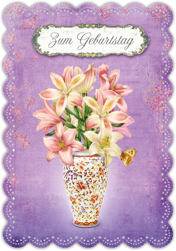 Grußkarte Romantique Geburtstag