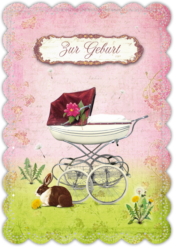 Grußkarte Romantique Geburt