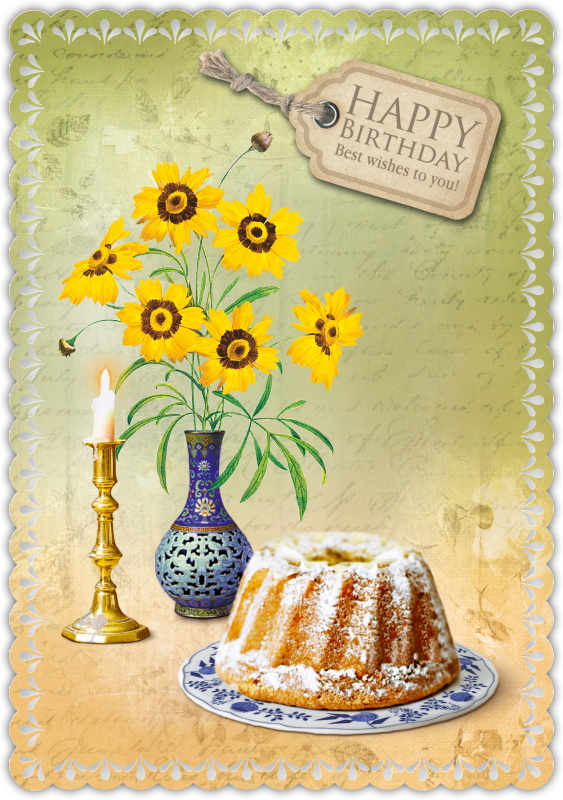 Grußkarte Romantique Happy Birthday
