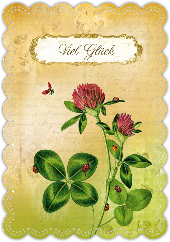 Grußkarte Romantique Glück