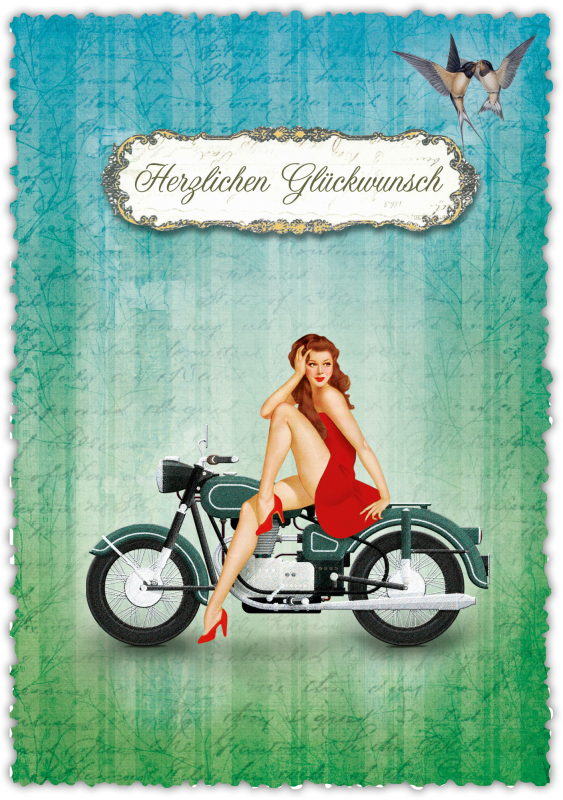 Grußkarte Romantique Herzlichen Glückwunsch