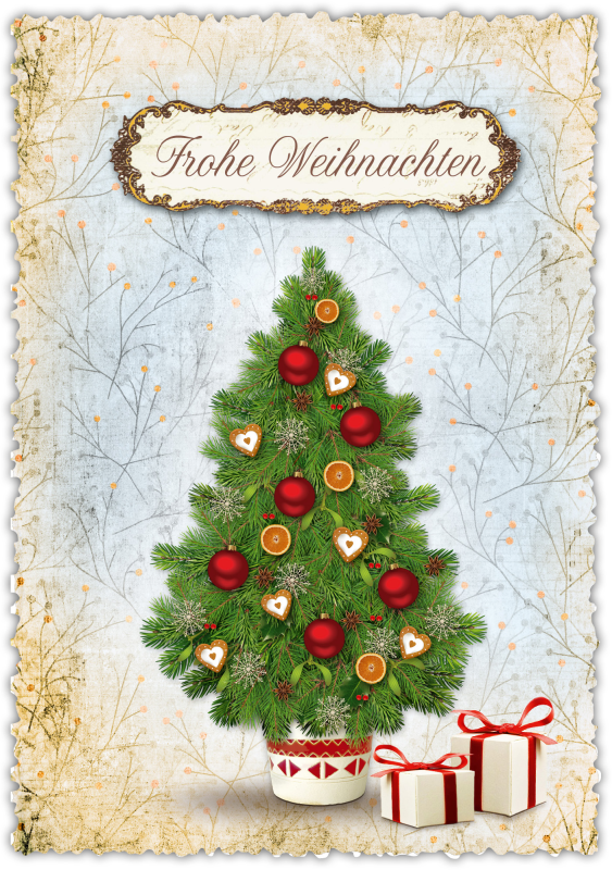 Grußkarte Romantique Weihnachten