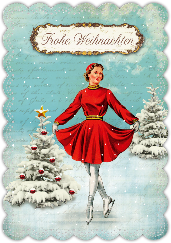 Grußkarte Romantique Weihnachten