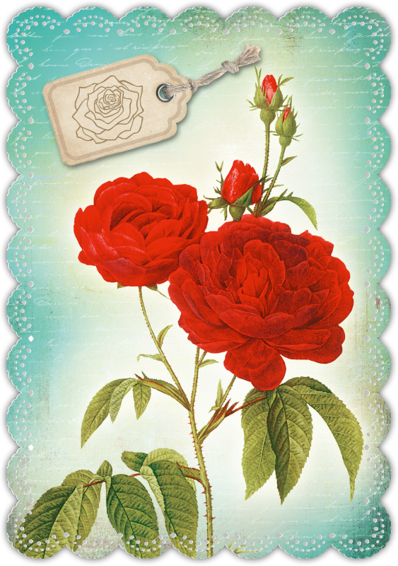 Grußkarte Romantique "Blumen"
