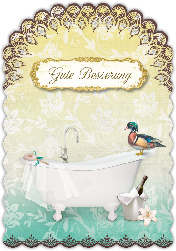 Grußkarte Romantique "Gute Besserung"