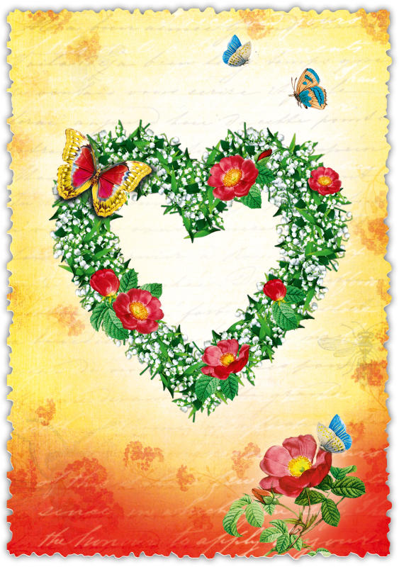 Grußkarte Romantique Herz