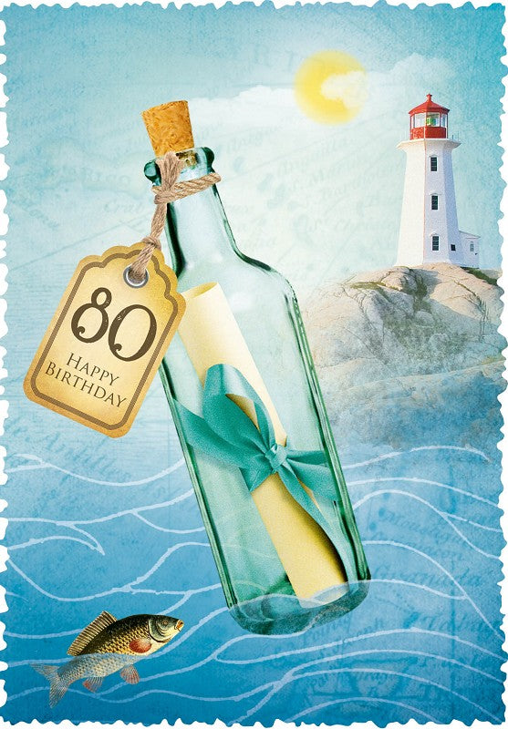 Grußkarte Romantique "80"