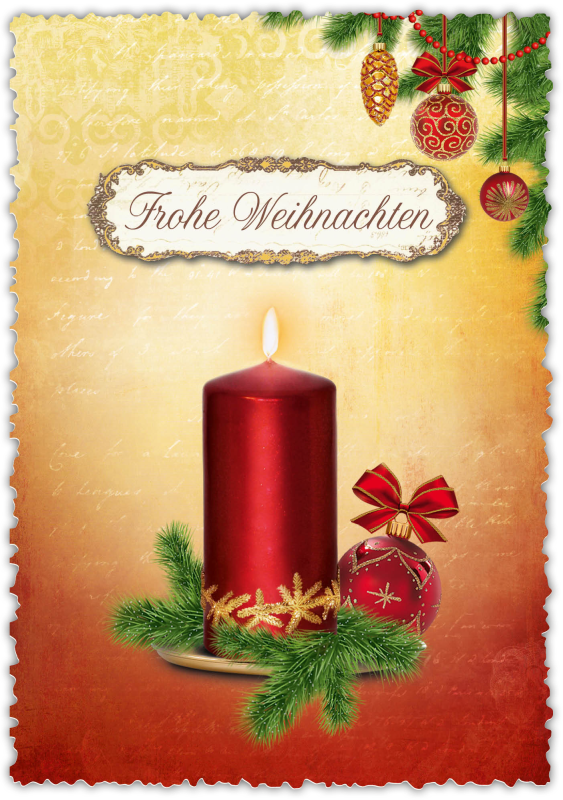 Grußkarte Romantique Weihnachten