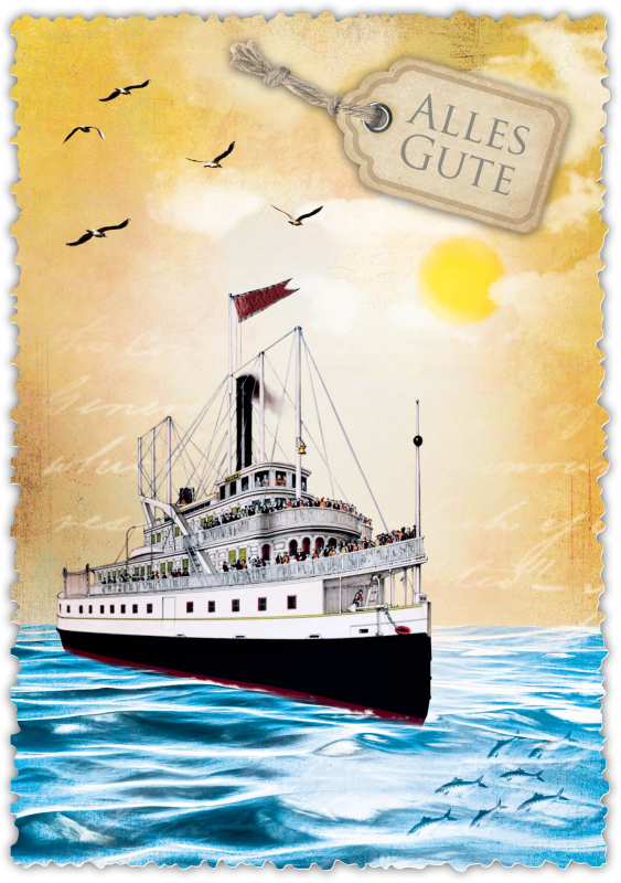 Grußkarte Romantique Alles Gute