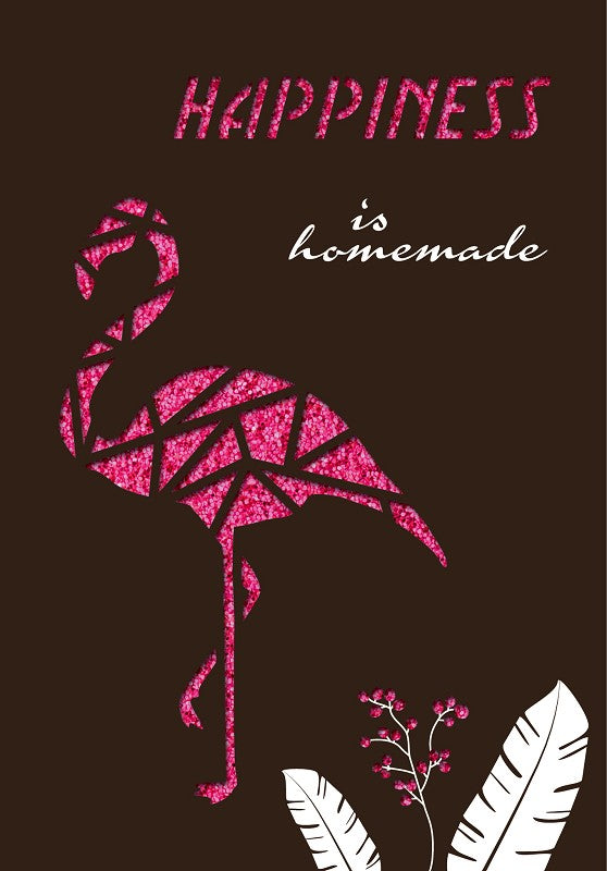 Grußkarte Paper Deluxe "Happiness is…" Flamingo
