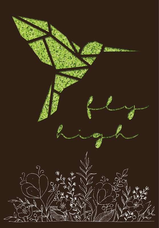 Grußkarte Paper Deluxe "Fly high" Kolibri