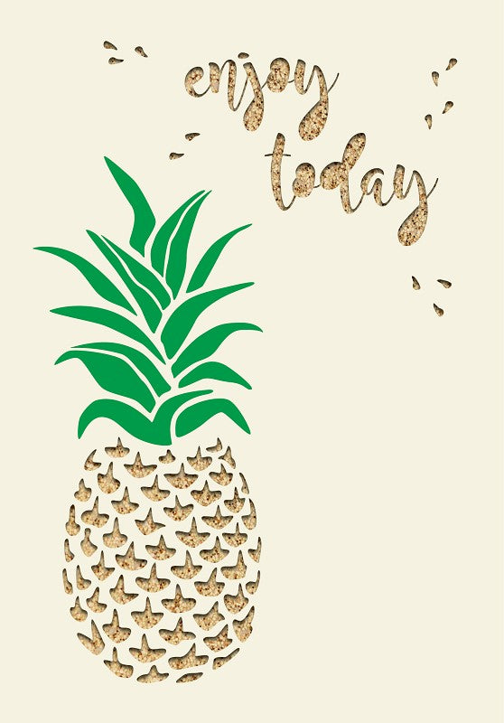 Grußkarte Paper Deluxe "enjoy today" - Ananas