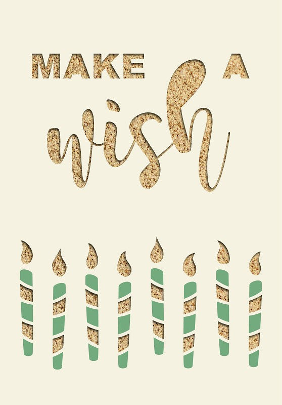 Grußkarte Paper Deluxe "Make a wish" - Kerzen