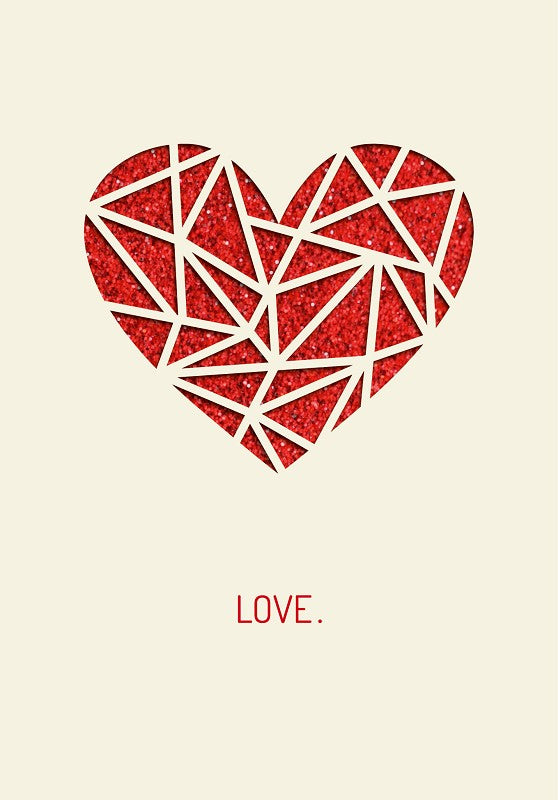 Grußkarte Paper Deluxe "Love." - Herz
