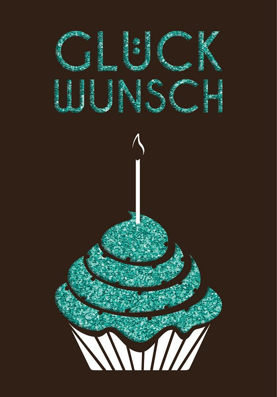 Grußkarte Paper Deluxe "Glückwunsch" - Cupcake