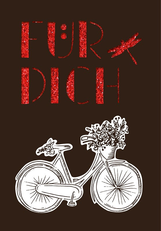 Grußkarte Paper Deluxe "Für Dich" - Fahrrad