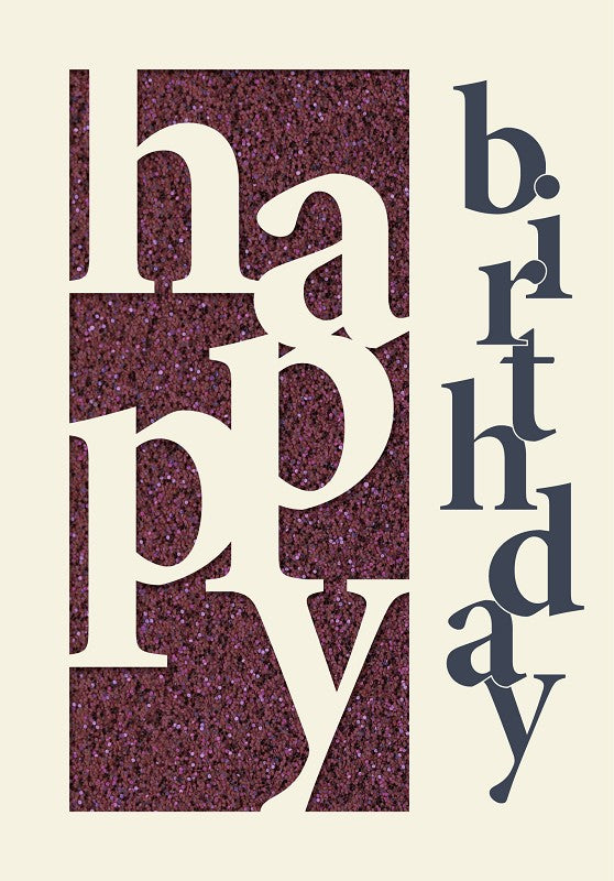 Grußkarte Paper Deluxe "Happy Birthday" - typo