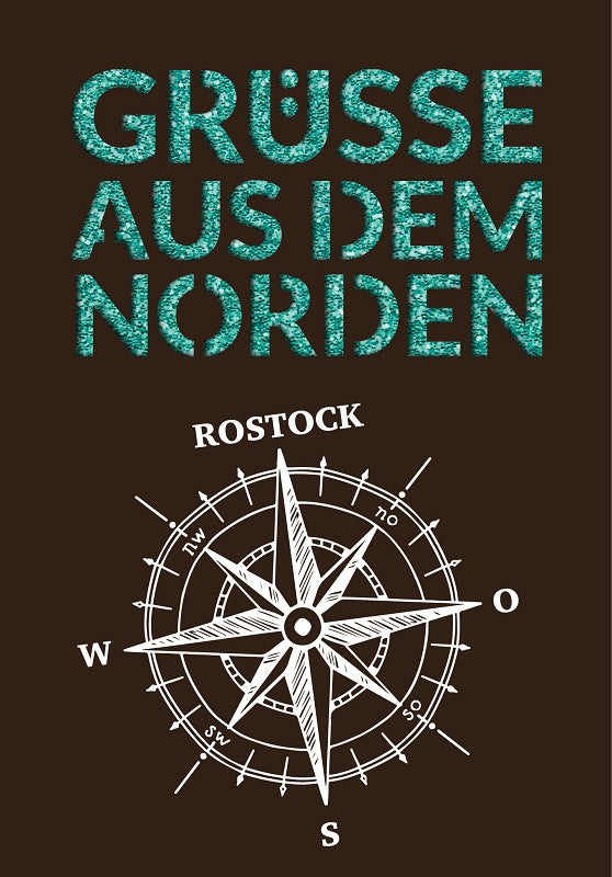 Grußkarte Paper Deluxe Rostock "Grüße aus dem Norden"