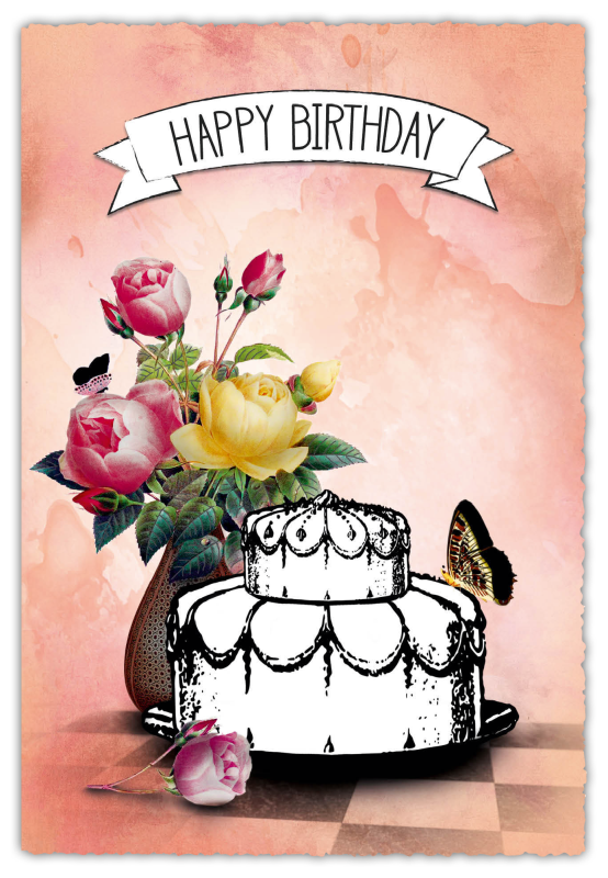 Grußkarte Silver Line "Happy Birthday"