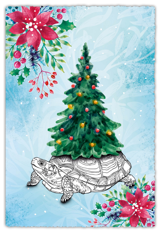 Grußkarte Silver Line - Tannenbaum