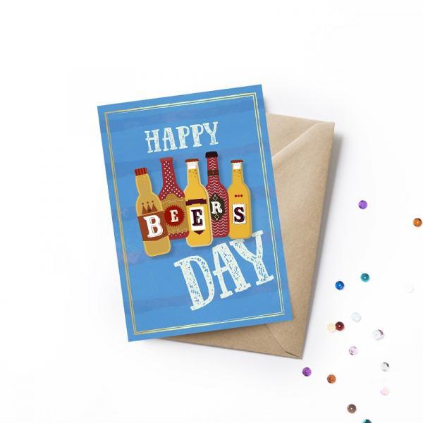 Grußkarte Colourful "Happy Birthday"