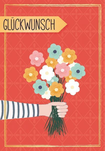 Grußkarte Colourful "Glückwunsch"