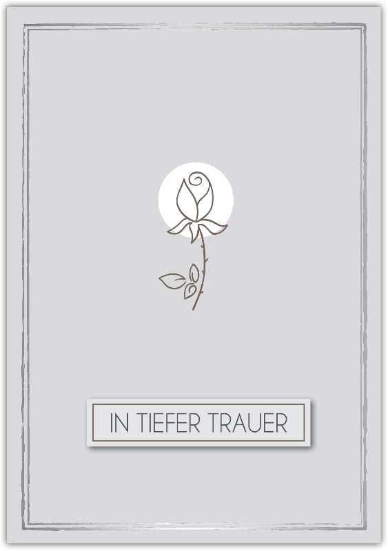Trauerkarte Anteilnahme "In tiefer Trauer"