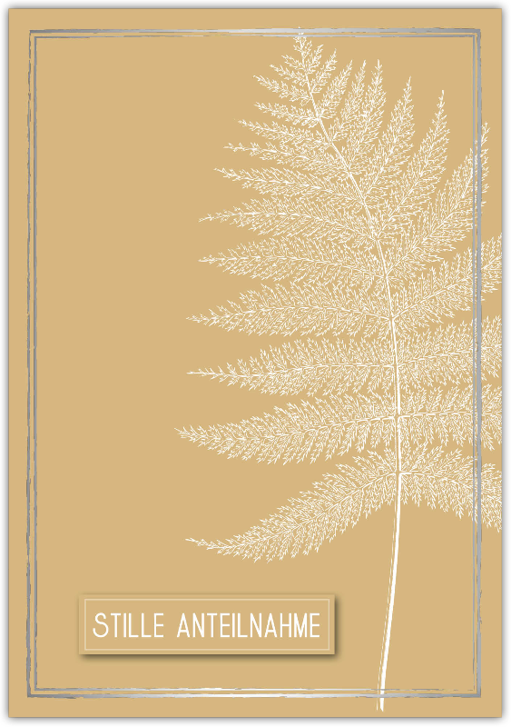 Trauerkarte Anteilnahme "Stille Anteilnahme"