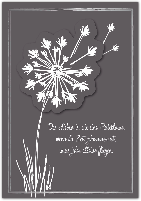Trauerkarte Anteilnahme "Das Leben... "