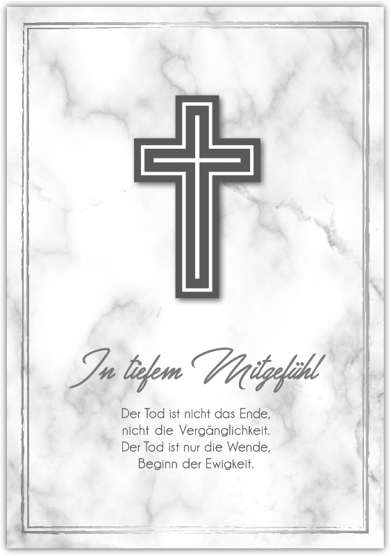 Trauerkarte Anteilnahme "In tiefem Mitgefühl "