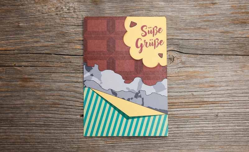 Fun-Cut Doppelkarte "Süße Grüße"