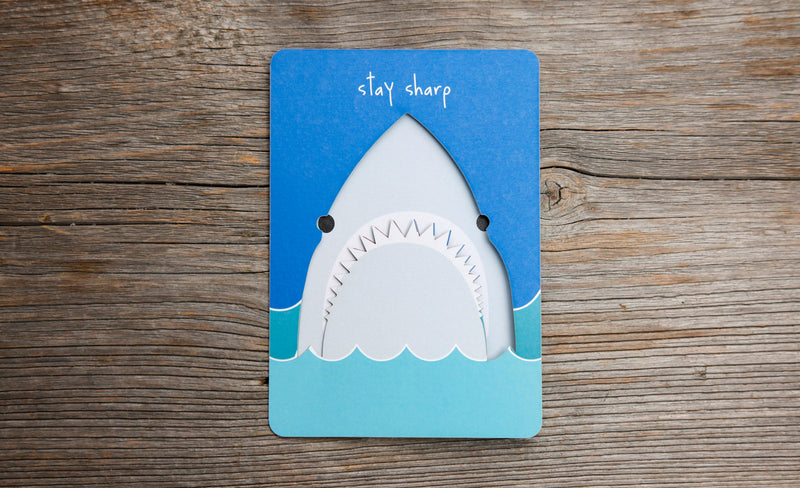 Fun-Cut Doppelkarte "Stay sharp"