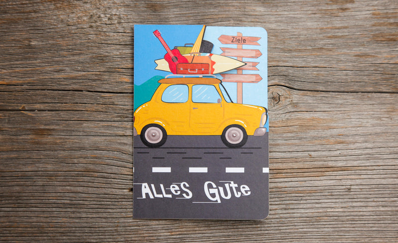 Fun-Cut Doppelkarte "Gute Fahrt"