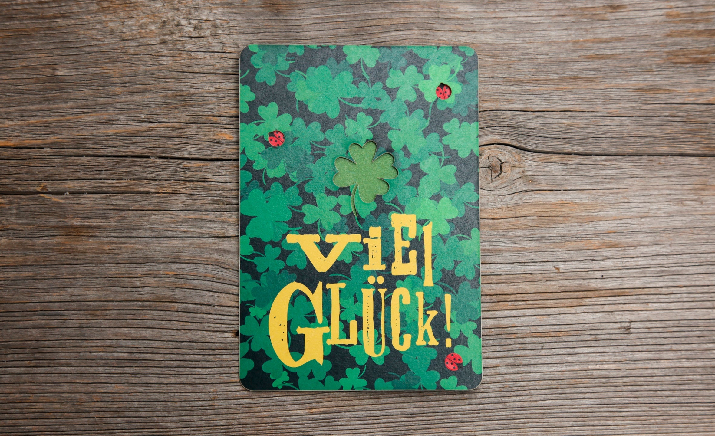 Grußkarte Fun-Cut "Viel Glück"