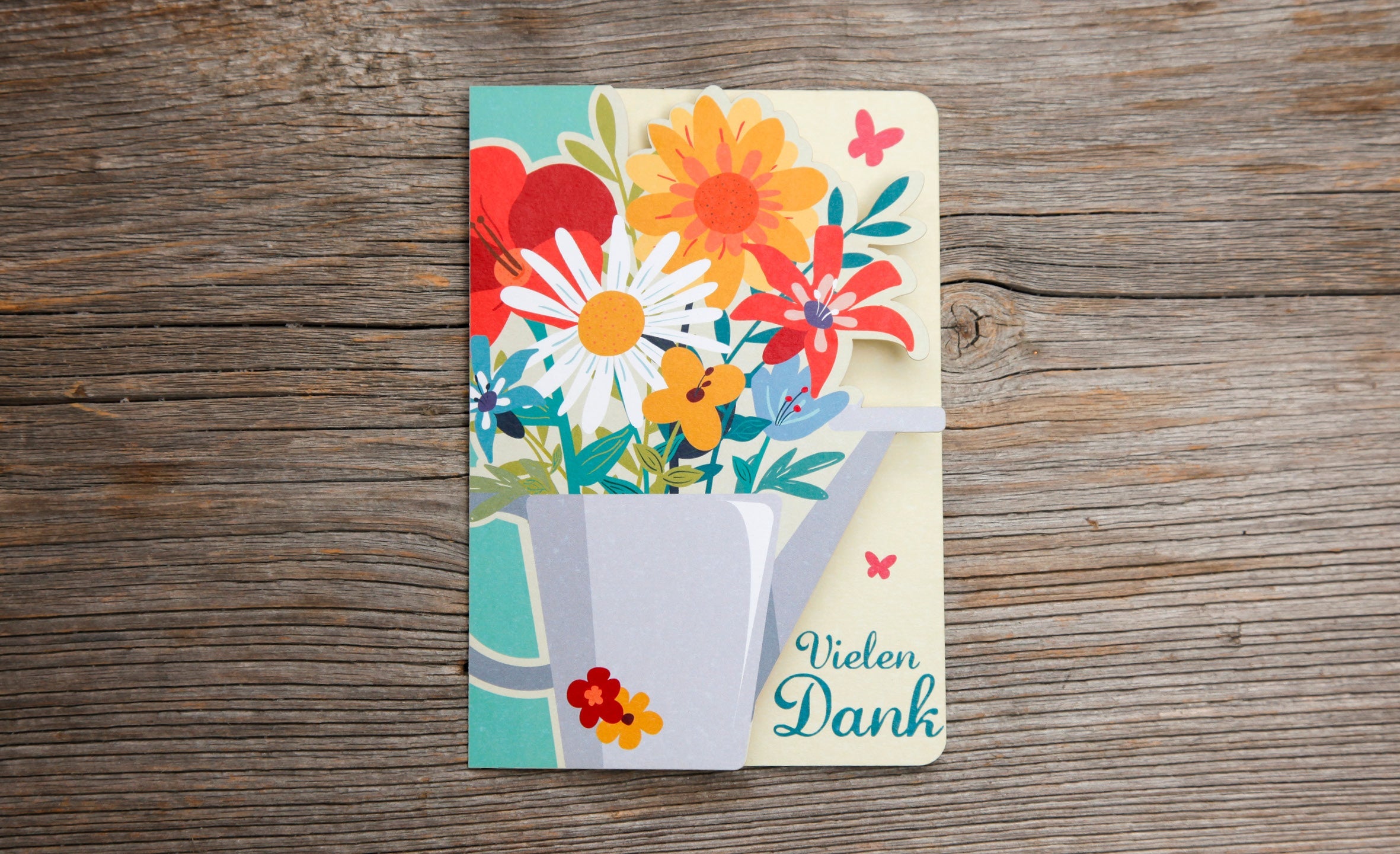 Grußkarte Fun-Cut "Danke Blumen"