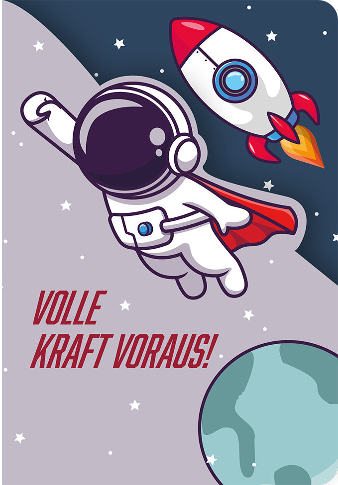Grußkarte Fun-Cut "Volle Kraft Voraus"