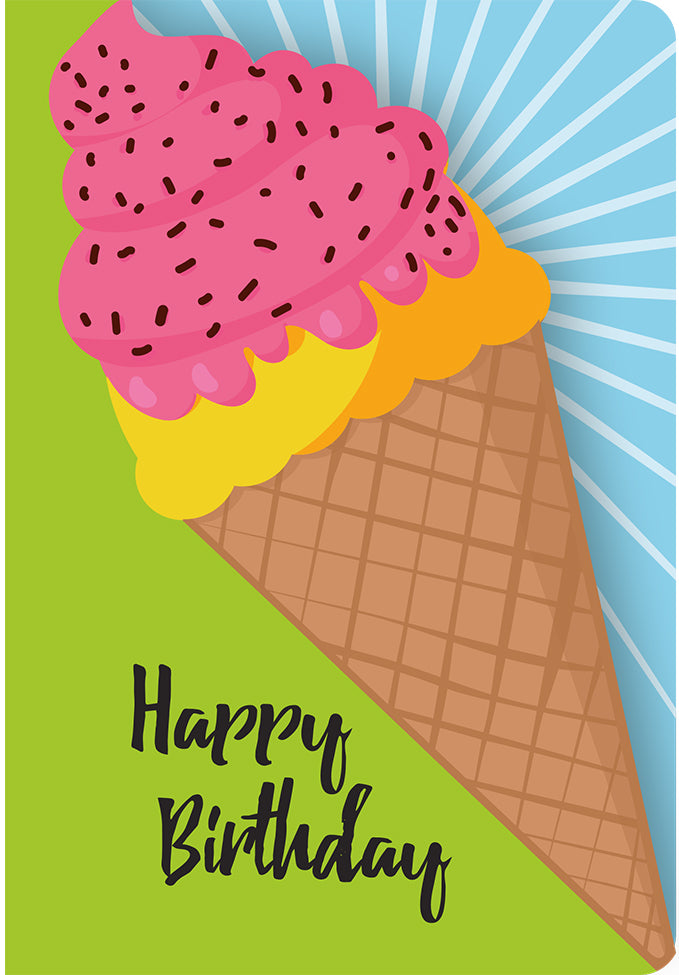 Grußkarte Fun-Cut "Eiscreme"