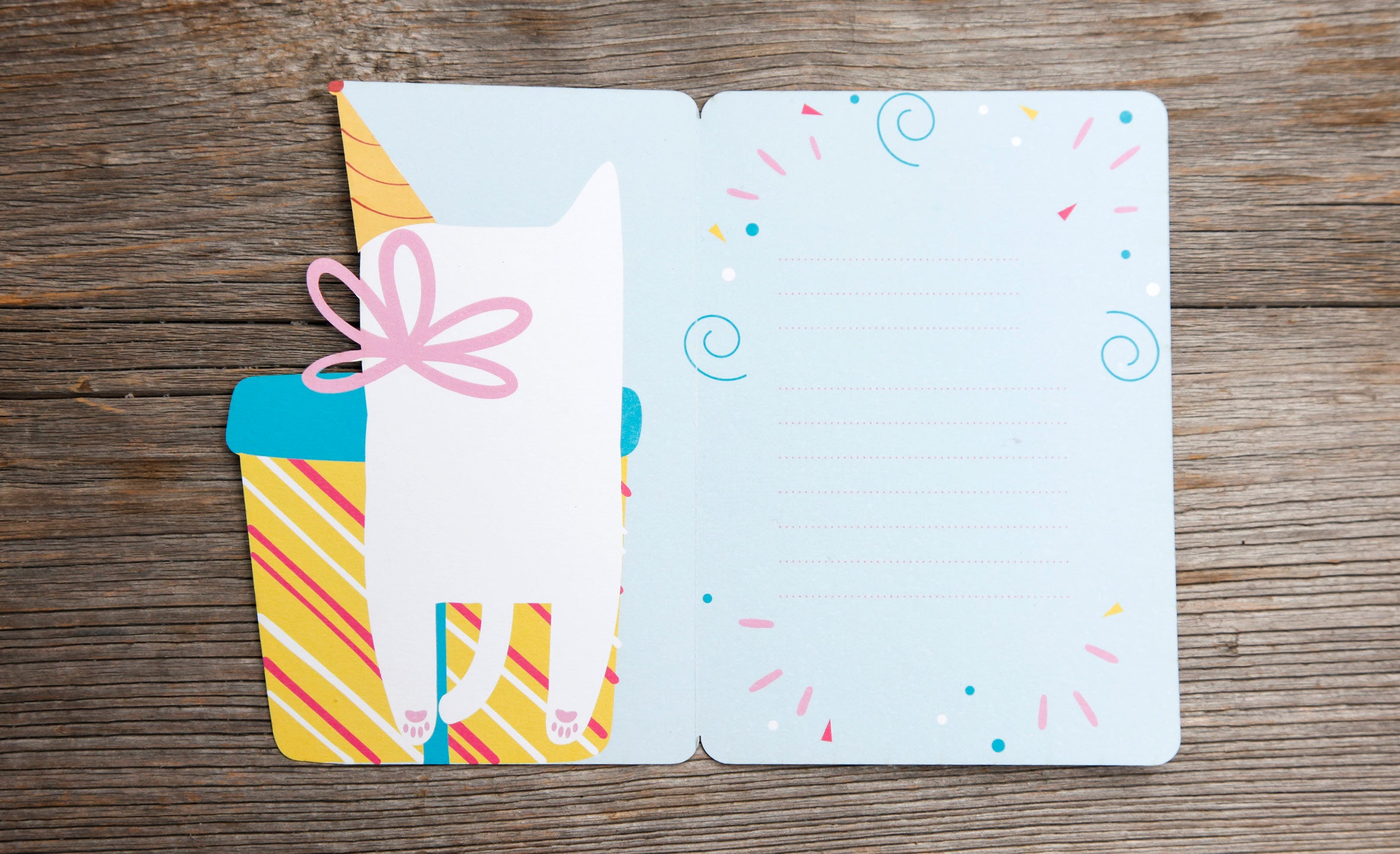 Fun-Cut Doppelkarte "Hooray"