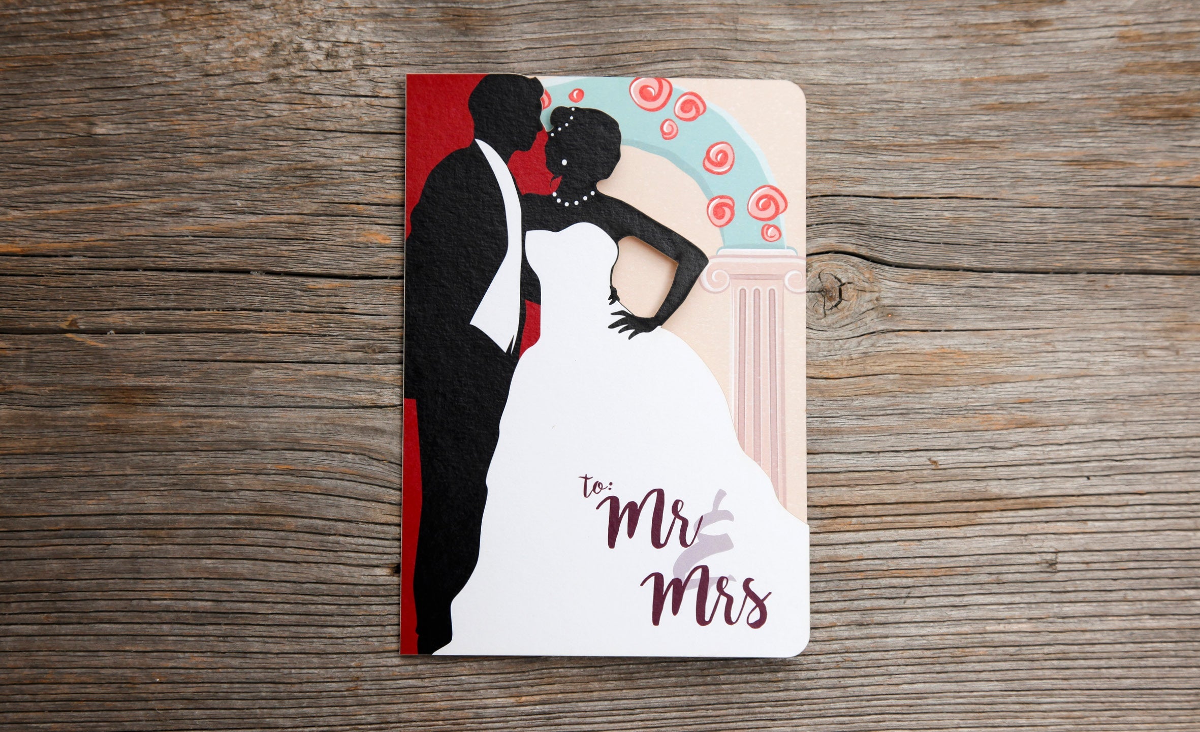 Grußkarte Fun-Cut "Mr & Mrs"