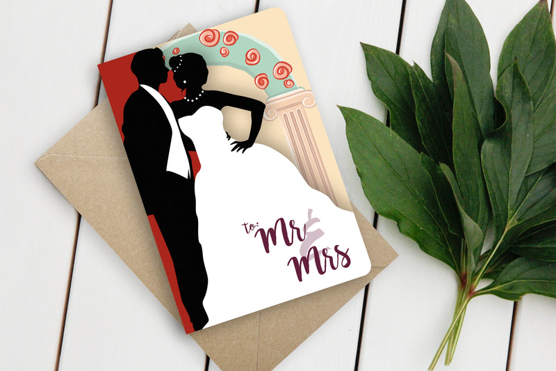 Fun-Cut Doppelkarte "Mr & Mrs"