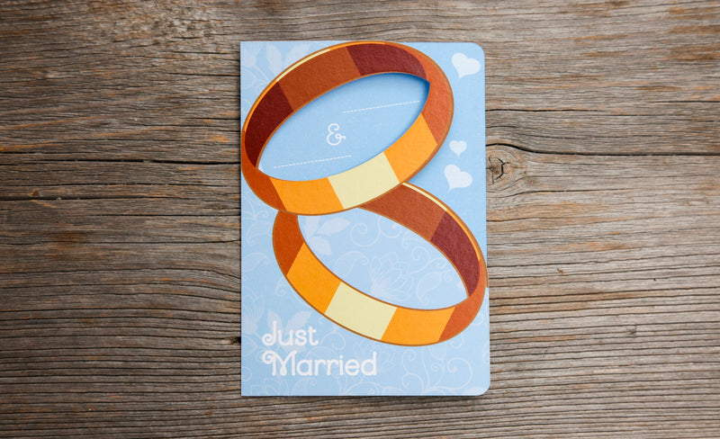 Fun-Cut Doppelkarte "Just Married"