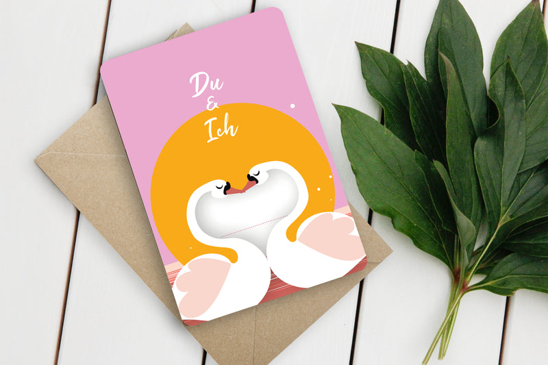 Fun-Cut Doppelkarte "Du & Ich"