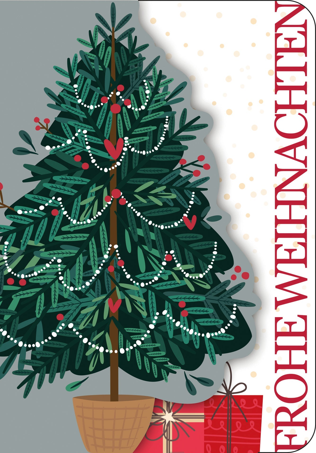 Grußkarte Fun-Cut "Weihnachtsbaum"