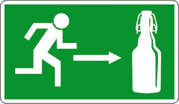Formmagnet "Notausgang Bier"